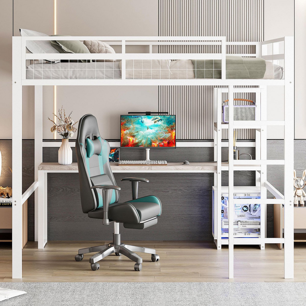 MERAX Lit mezzanine 140x200cm