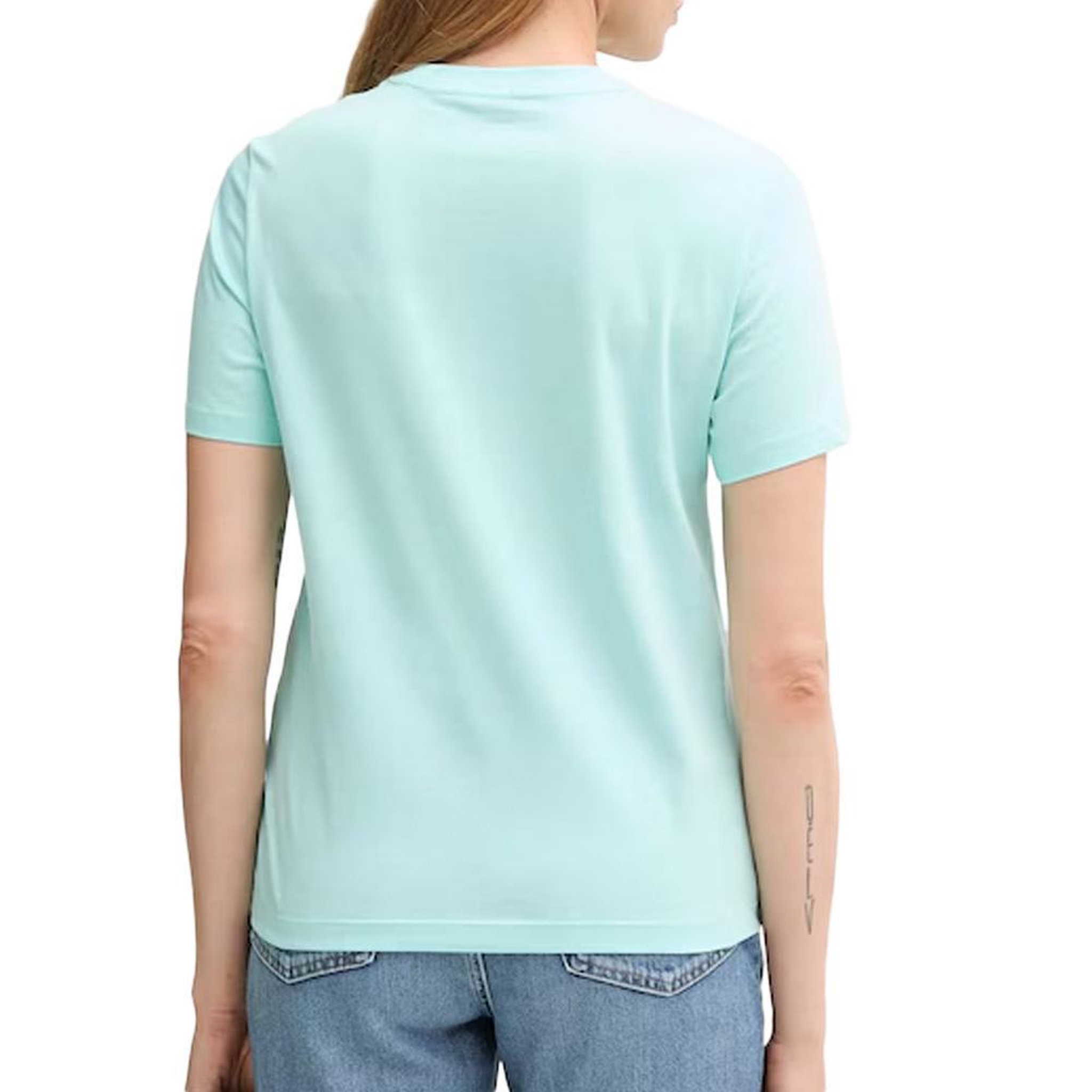Voir la diapositive 2 : CALVIN KLEIN JEANS T-Shirt Turquoise Femme Calvin Klein Jeans Classic Boxed