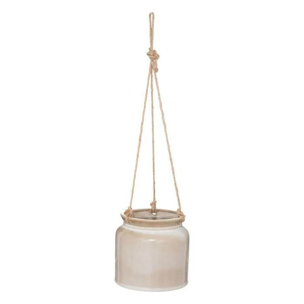 ATMOSPHERA Cache-Pot Suspendu  Bota  14cm Blanc & Naturel