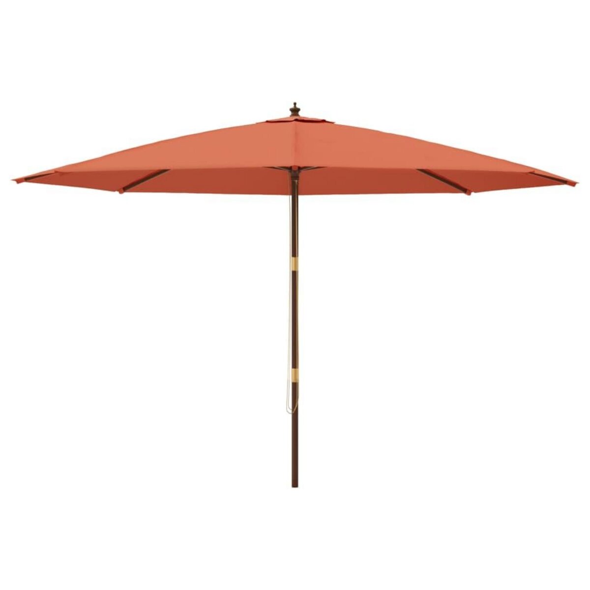 VIDAXL Parasol de jardin avec mat en bois terre cuite 400x273 cm