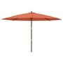 Voir la diapositive 3 : VIDAXL Parasol de jardin avec mat en bois terre cuite 400x273 cm