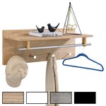 IDIMEX Porte-manteaux mural ULF. Coloris disponibles : Noir, Gris, Marron