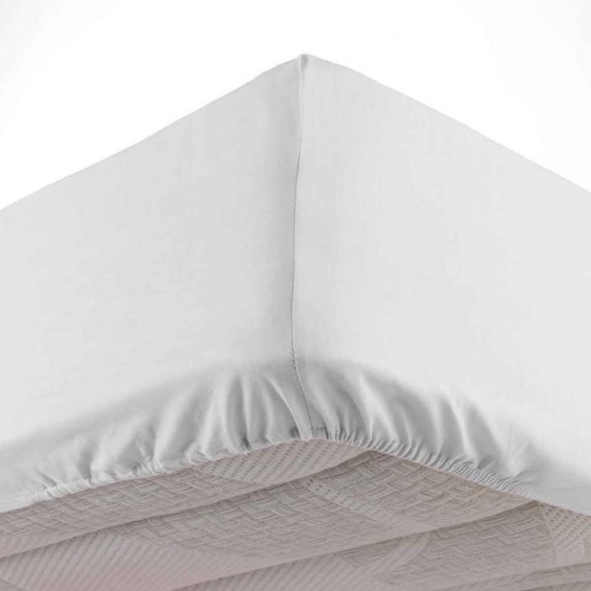 Paris Prix Drap Housse en Coton  Biolina  140x190cm Blanc