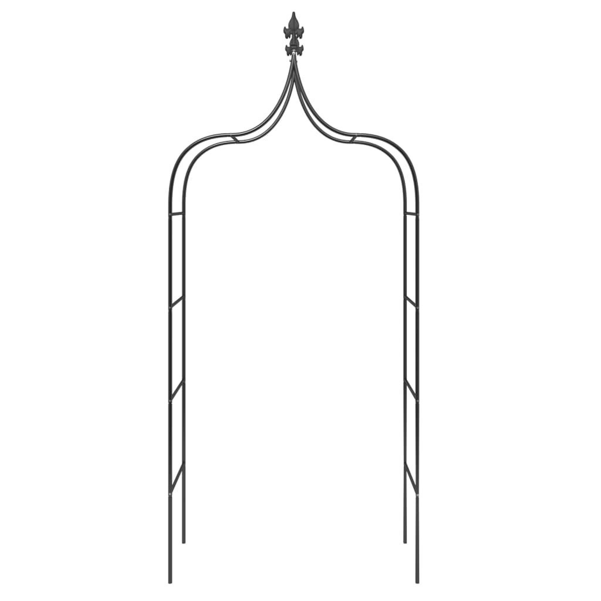 Voir la diapositive 4 : VIDAXL Arches de jardin 2 pcs Noir 120x38x260 cm Acier