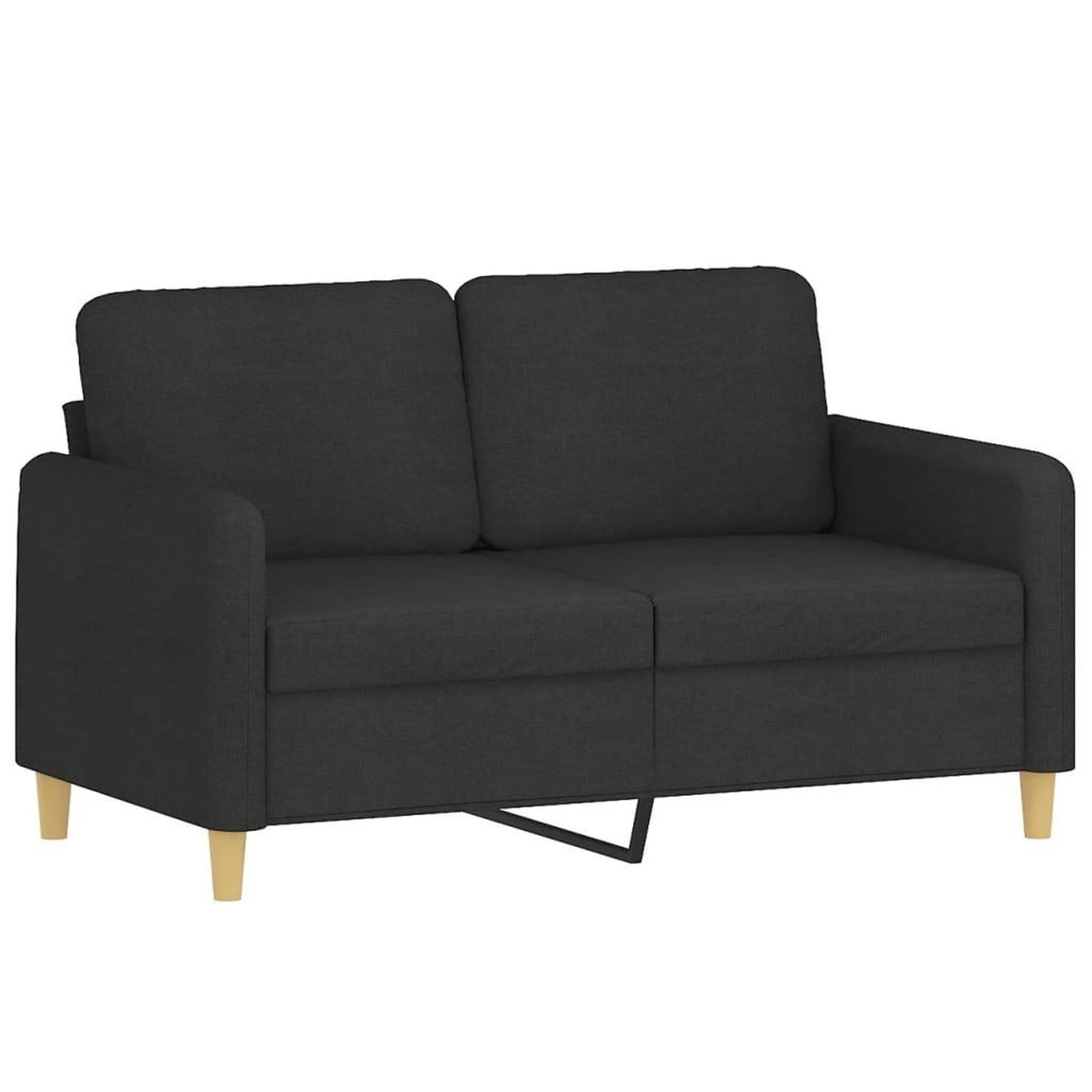 Voir la diapositive 3 : VIDAXL Ensemble de canapes 2 pcs avec coussins Noir Tissu
