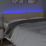 Voir la diapositive 3 : VIDAXL Tete de lit a LED Creme 160x5x78/88 cm Tissu