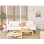 BEST MOBILIER Philae - canapé convertible clic-clac 2 places - en simili. Coloris disponibles : Gris, Marron, Noir, Blanc