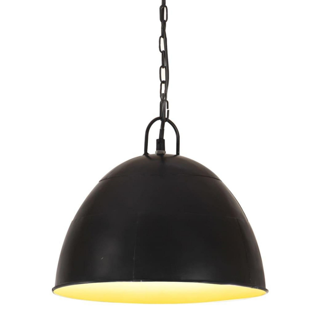 VIDAXL Lampe suspendue industrielle vintage 25 W Noir Rond 31 cm E27