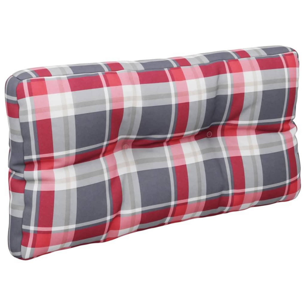 VIDAXL Coussins de palette lot de 2 motif a carreaux rouge tissu
