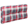 Voir la diapositive 4 : VIDAXL Coussins de palette lot de 2 motif a carreaux rouge tissu