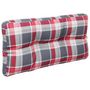 Voir la diapositive 4 : VIDAXL Coussins de palette lot de 2 motif a carreaux rouge tissu