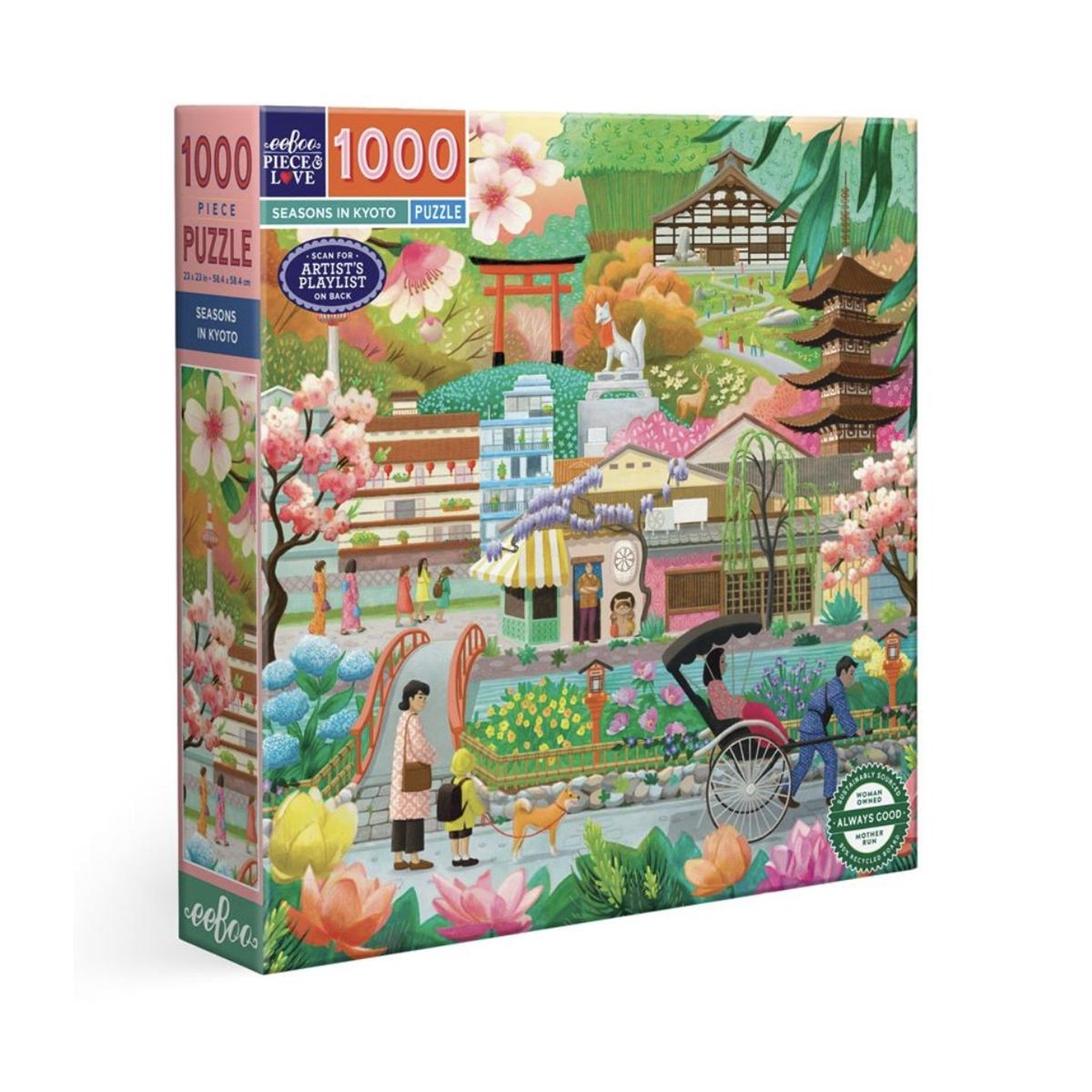Eeboo Puzzle 1000 pieces - Seasons in Kyoto