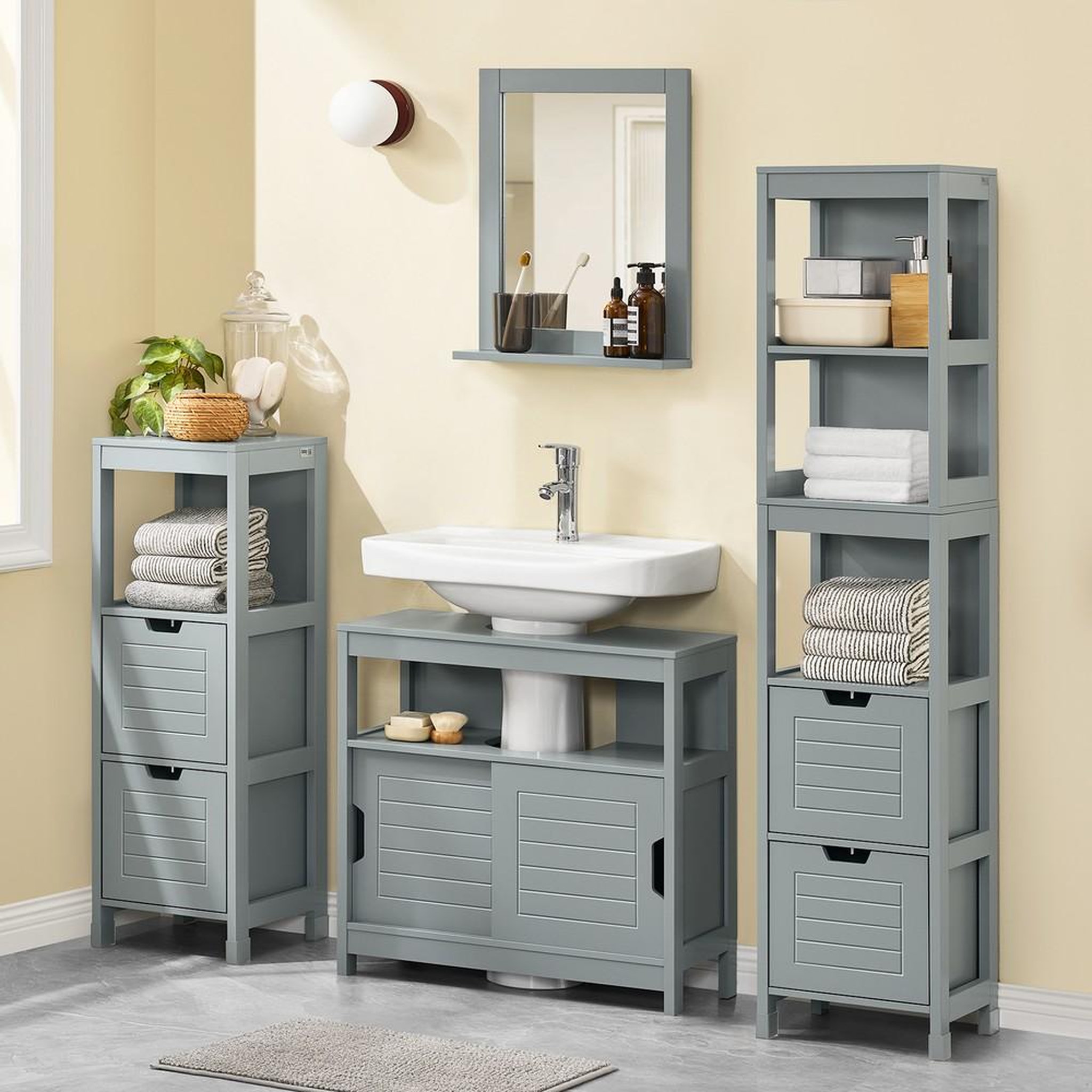Voir la diapositive 2 : SOBUY SoBuy - Meuble Sous-vasque à deux portes - Moderne - FRG128-II