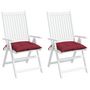 Voir la diapositive 4 : VIDAXL Coussins de chaise lot de 2 rouge bordeaux 40x40x7 cm