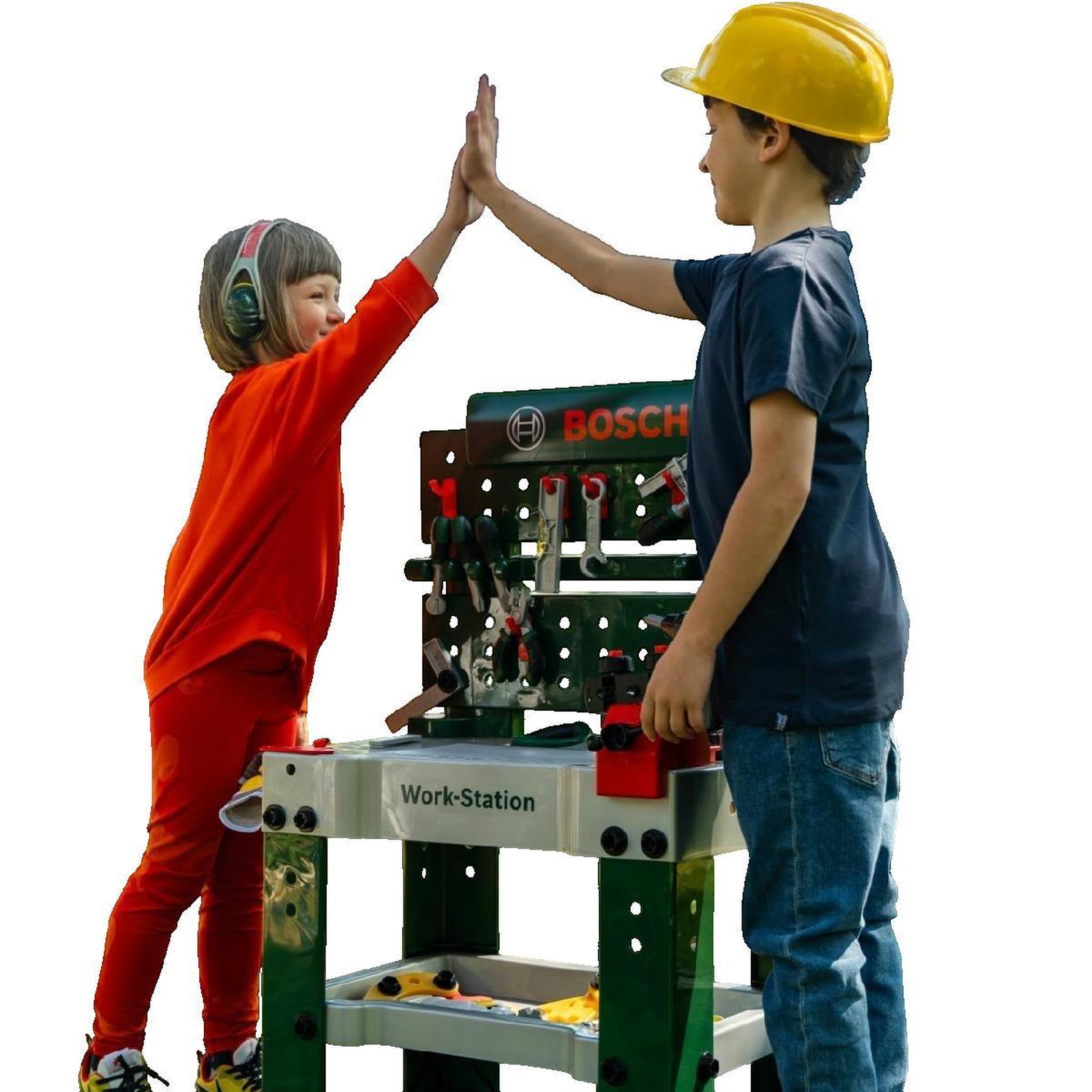 Voir la diapositive 3 : Klein Etabli Bosch avec 81 accessoires dont une visseuse électronique et un set de construction de véhicules futuristes - KLEIN - 84