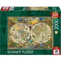 Schmidt Puzzle 2000 pièces : Planisphère
