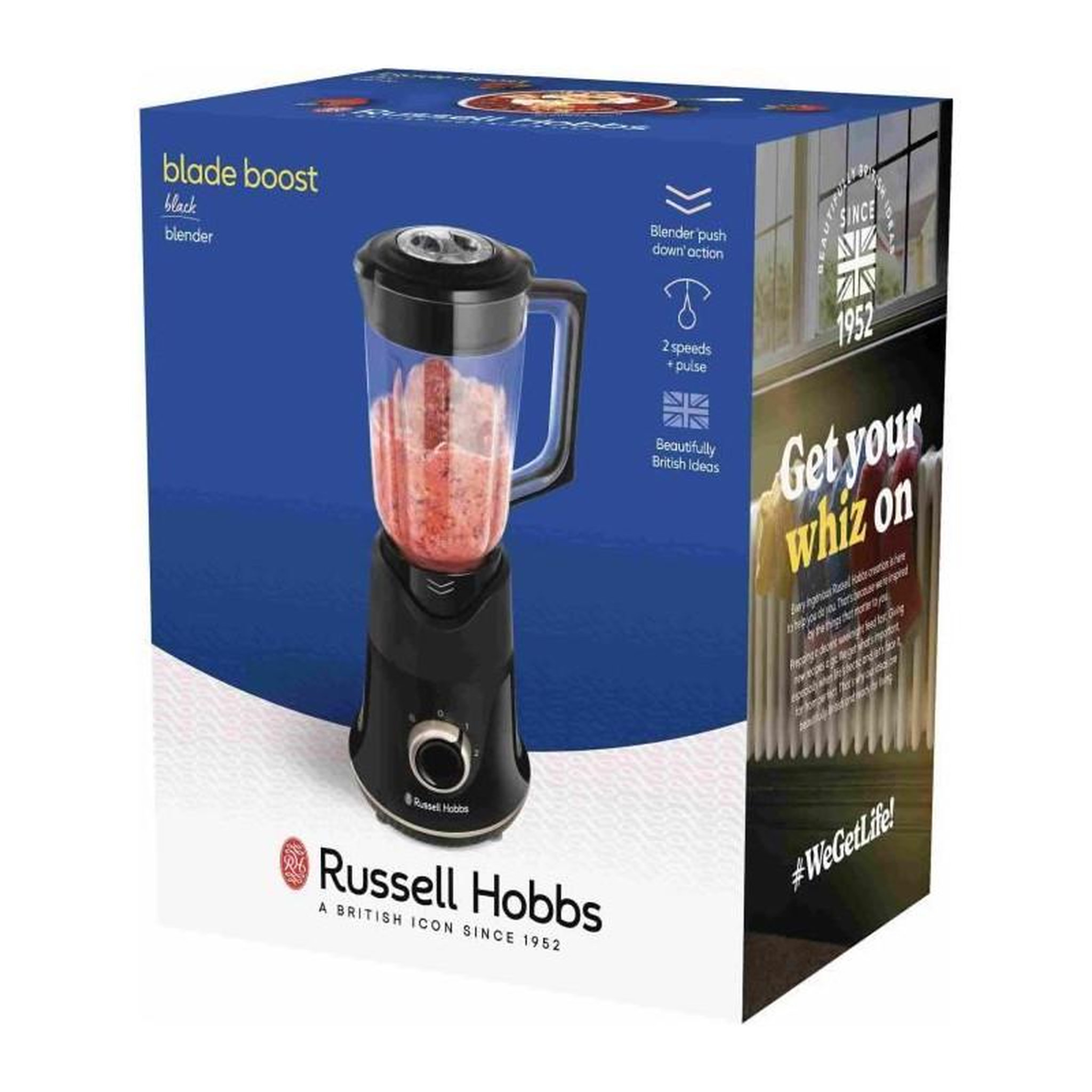 Voir la diapositive 2 : Russell Hobbs Blender - RUSSELL HOBBS - Blade Boost 26710-56 - 1,5L sans BPA - 20500 tpm - 2 vitesses + Pulse