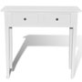 Voir la diapositive 3 : VIDAXL Table de console et coiffeuse avec 2 tiroirs Blanc
