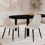 Voir la diapositive 2 : Rendez vous déco Lot de 2 chaises en tissu beige et pieds en métal - Pipo