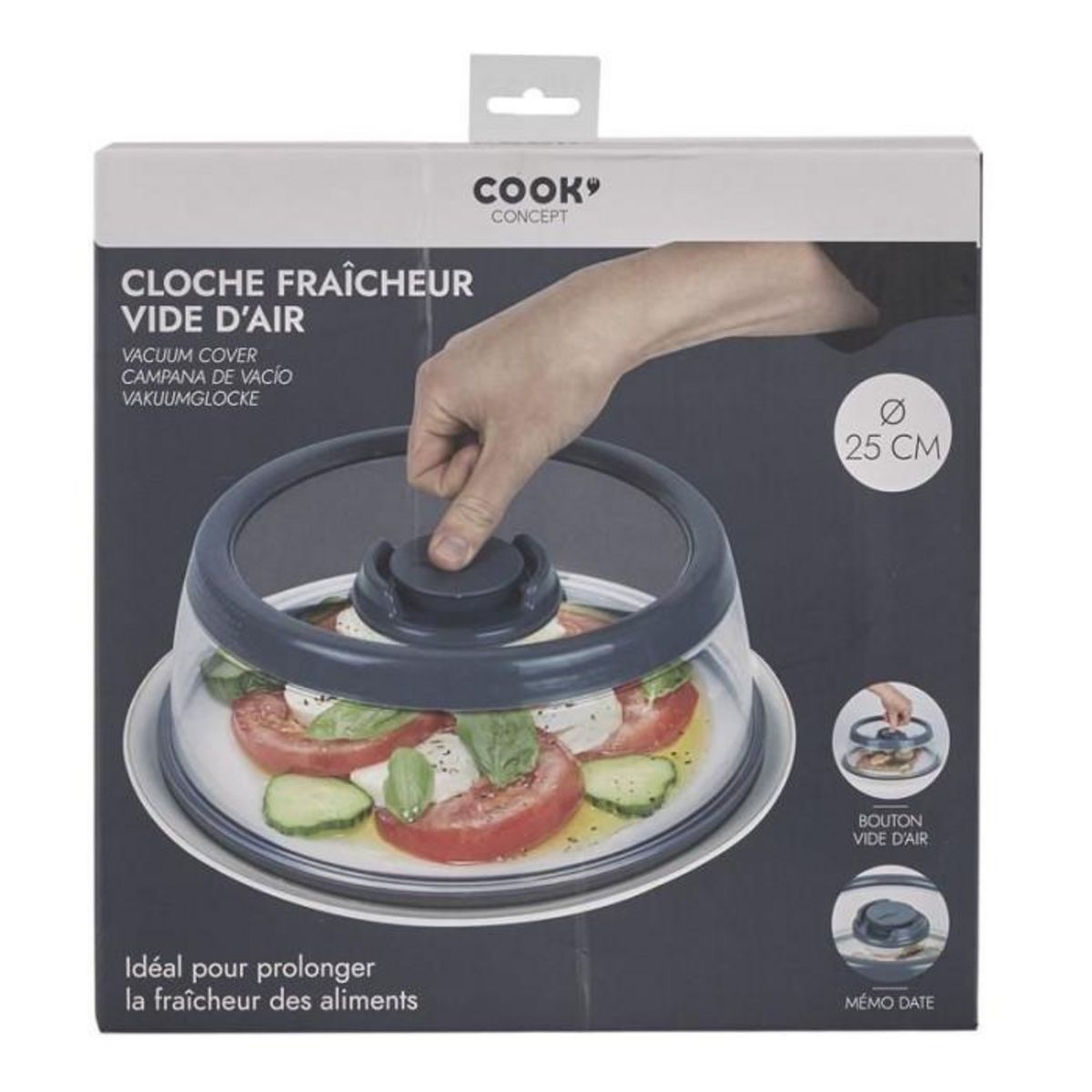 Paris Prix Cloche Fraîcheur  Vide d'Air  25cm Gris