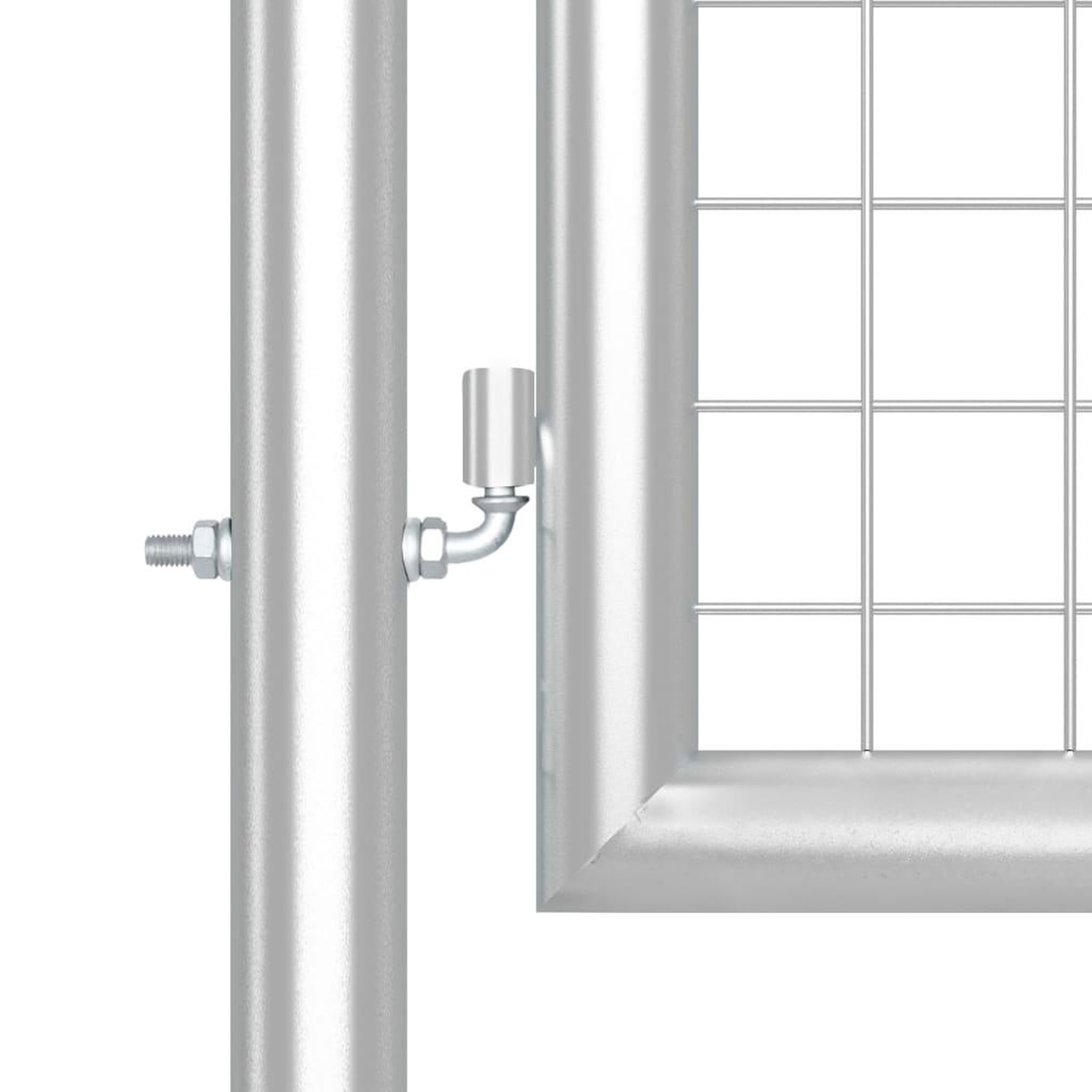 Voir la diapositive 5 : VIDAXL Portal de jardin maille argente 300x175 cm acier galvanise