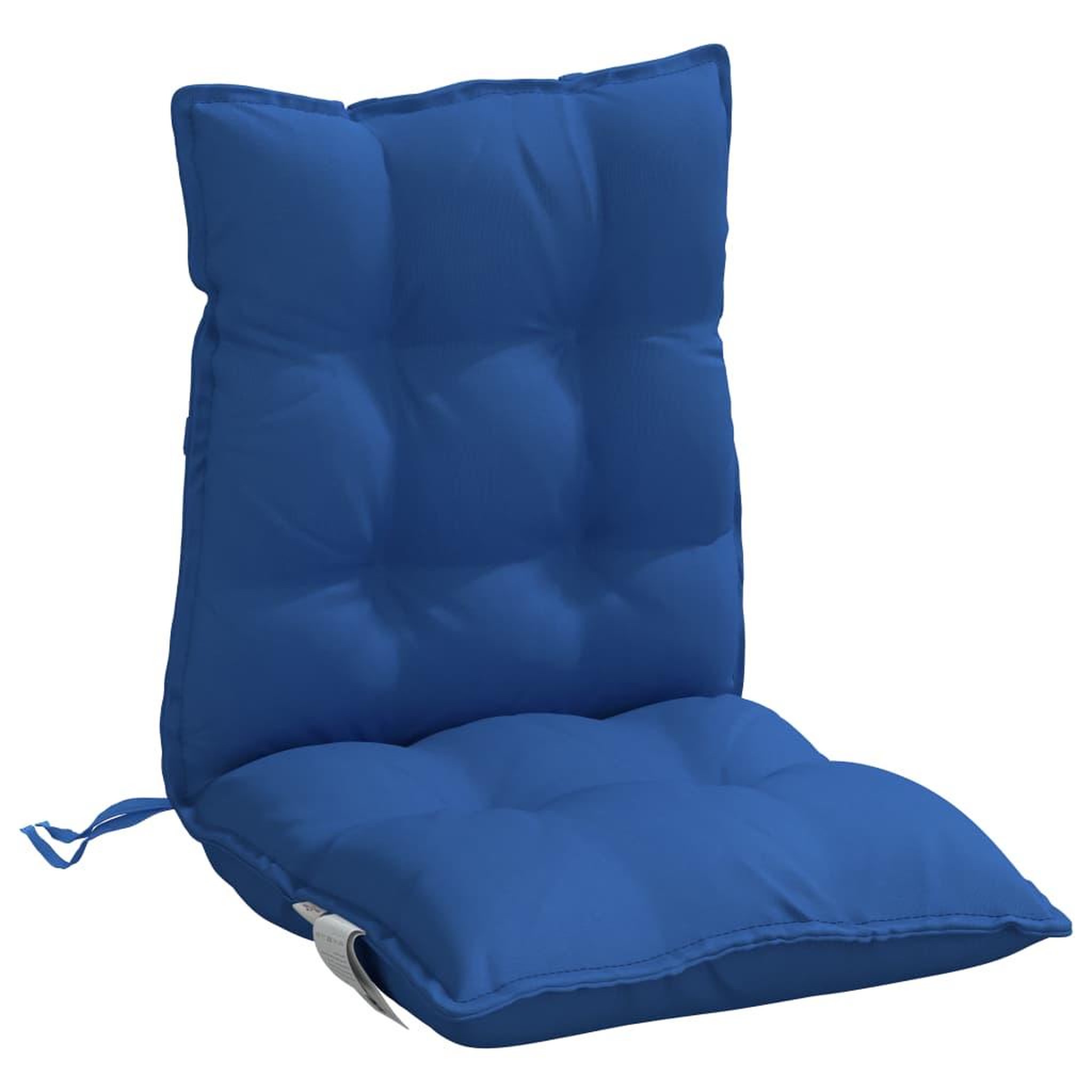 Voir la diapositive 5 : VIDAXL Coussins de chaise a dossier bas lot de 4 bleu royal
