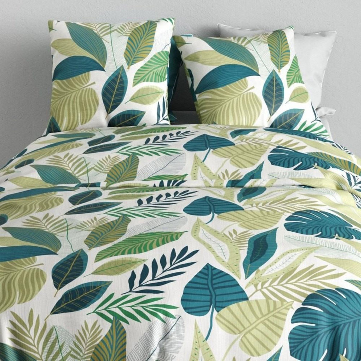 ATELIER DU COTON Housse de couette 240x220 + 2 taies en coton 57 fils