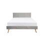 Voir la diapositive 2 : Lit scandinave tissu avec tête de lit et sommier 160x200 cm PORTIMAO