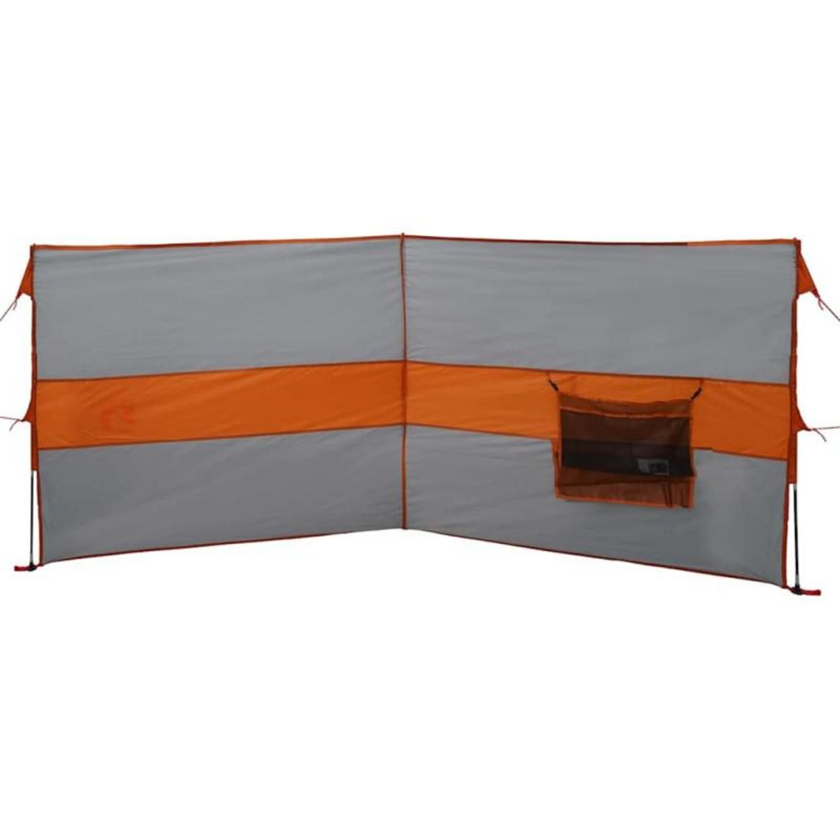 VIDAXL Brise vent de camping gris et orange 344x120 cm imperméable
