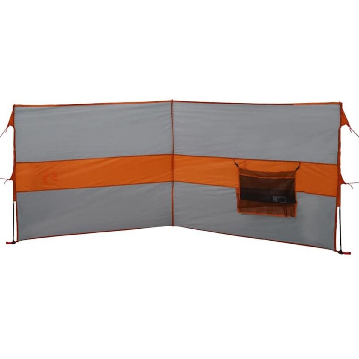VIDAXL Brise vent de camping gris et orange 344x120 cm imperméable