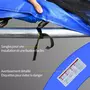HOMCOM Couvre-ressort trampoline Ø 366 cm PVC PE haute densité rembourrage 15 mm bleu