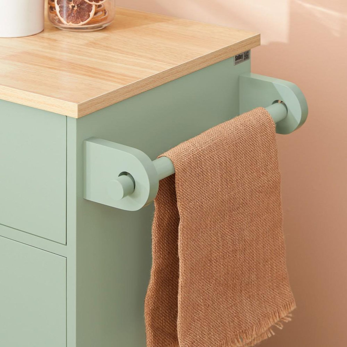 SOBUY SoBuy - Îlot De Cuisine à 4 tiroirs - Vert - 90x37x88cm - Nordique - FKW127-GR