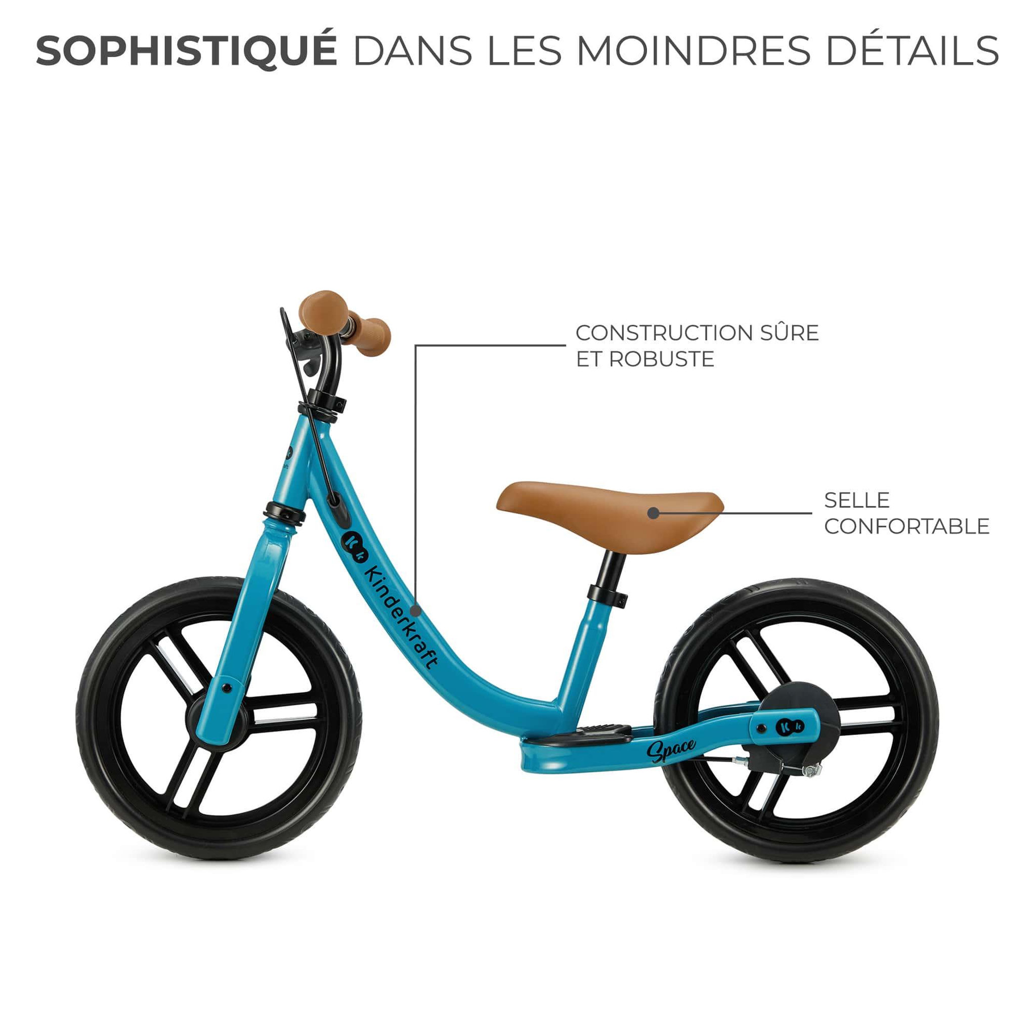Voir la diapositive 5 : KINDERKRAFT Draisienne enfant avec frein a tambour modele espace