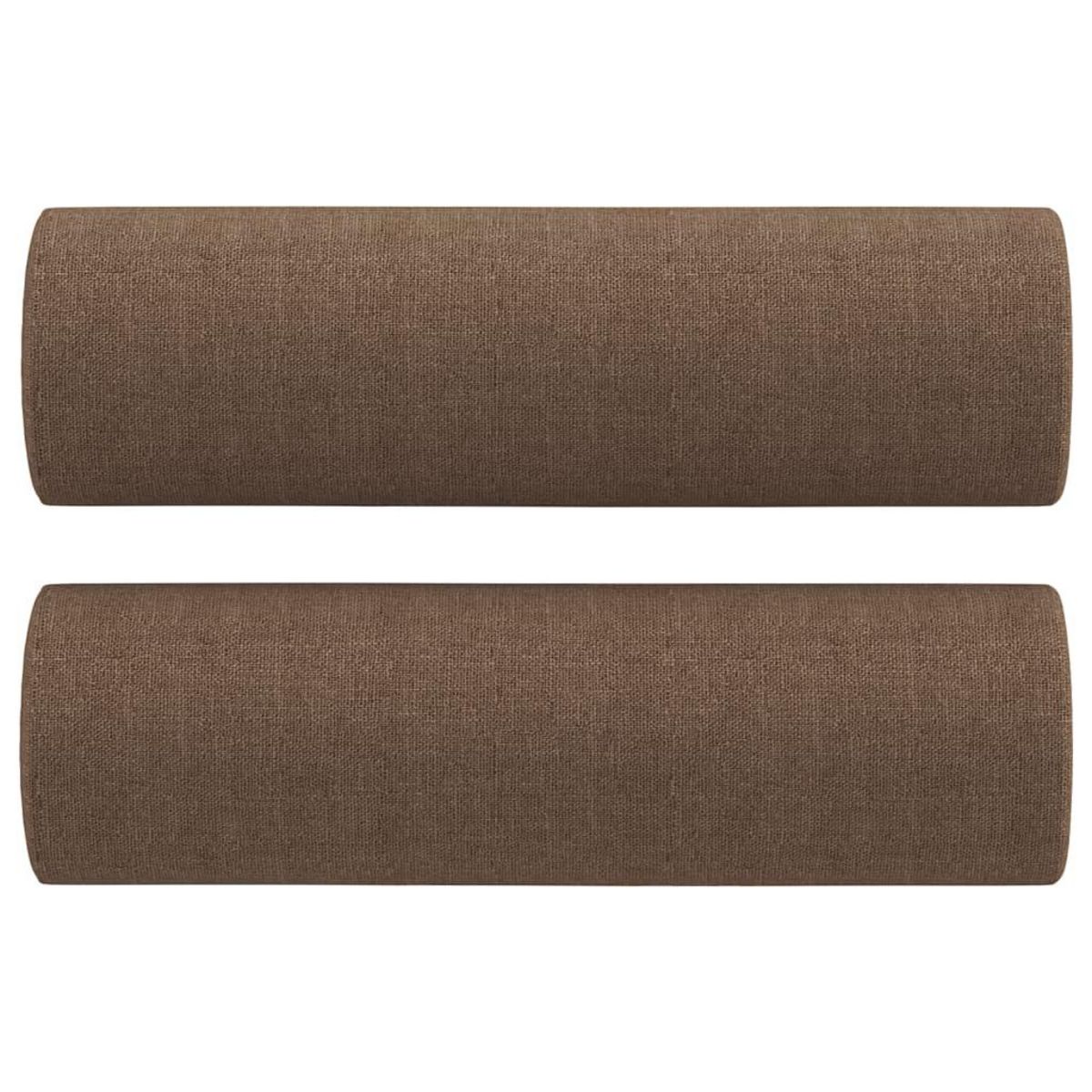 VIDAXL Ensemble de canapes 2 pcs avec coussins marron tissu