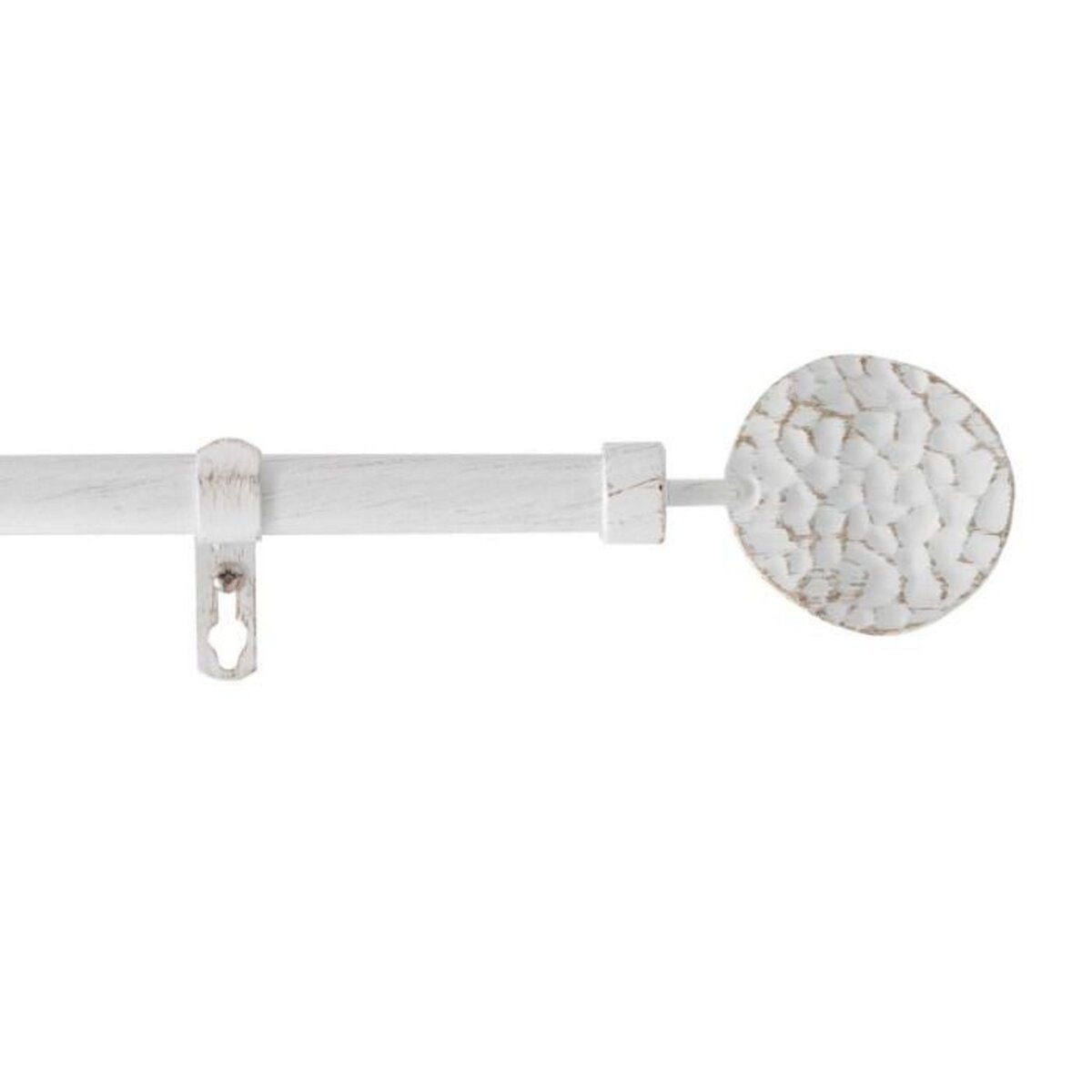 Paris Prix Kit Tringle Déco Extensible  Bullette  120-210cm Blanc