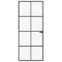 Voir la diapositive 3 : VIDAXL Porte d'interieur Noir 83x201,5 cm Trempe verre aluminium fin