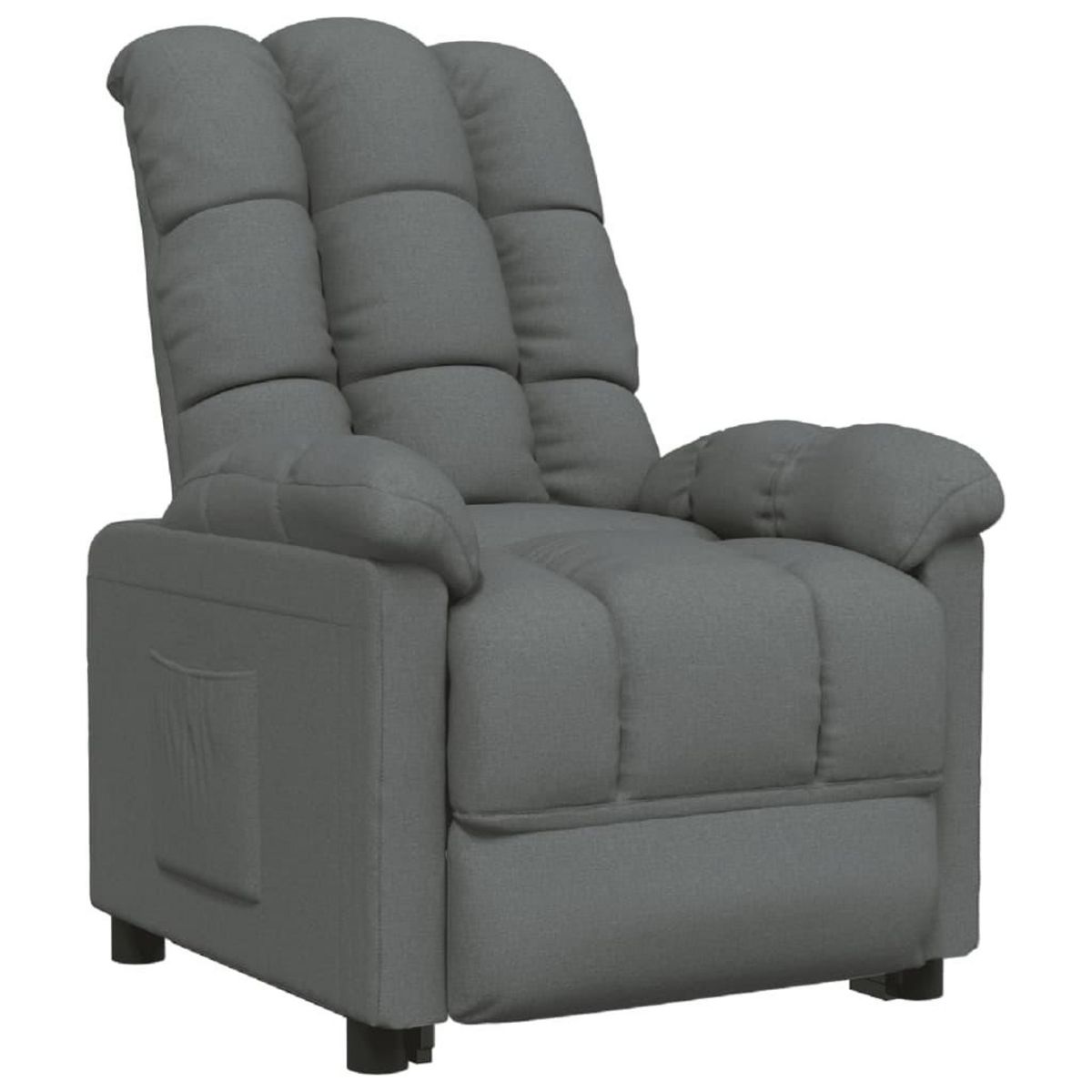 VIDAXL Fauteuil inclinable Gris fonce Tissu
