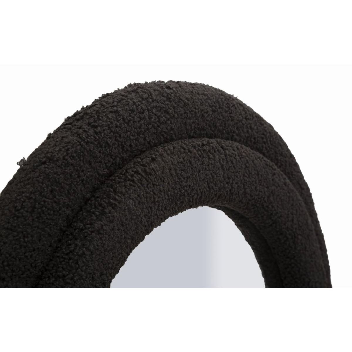 Paris Prix Miroir Mural en Tissu Bouclé  Teddy  160cm Noir