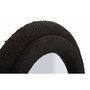 Voir la diapositive 3 : Paris Prix Miroir Mural en Tissu Bouclé  Teddy  160cm Noir