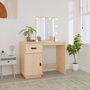 Voir la diapositive 3 : VIDAXL Coiffeuse avec LED 95x50x133,5 cm Bois de pin massif
