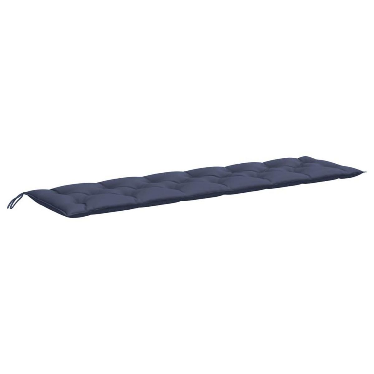 VIDAXL Coussins de banc de jardin lot de 2 bleu marine 200x50x7 cm