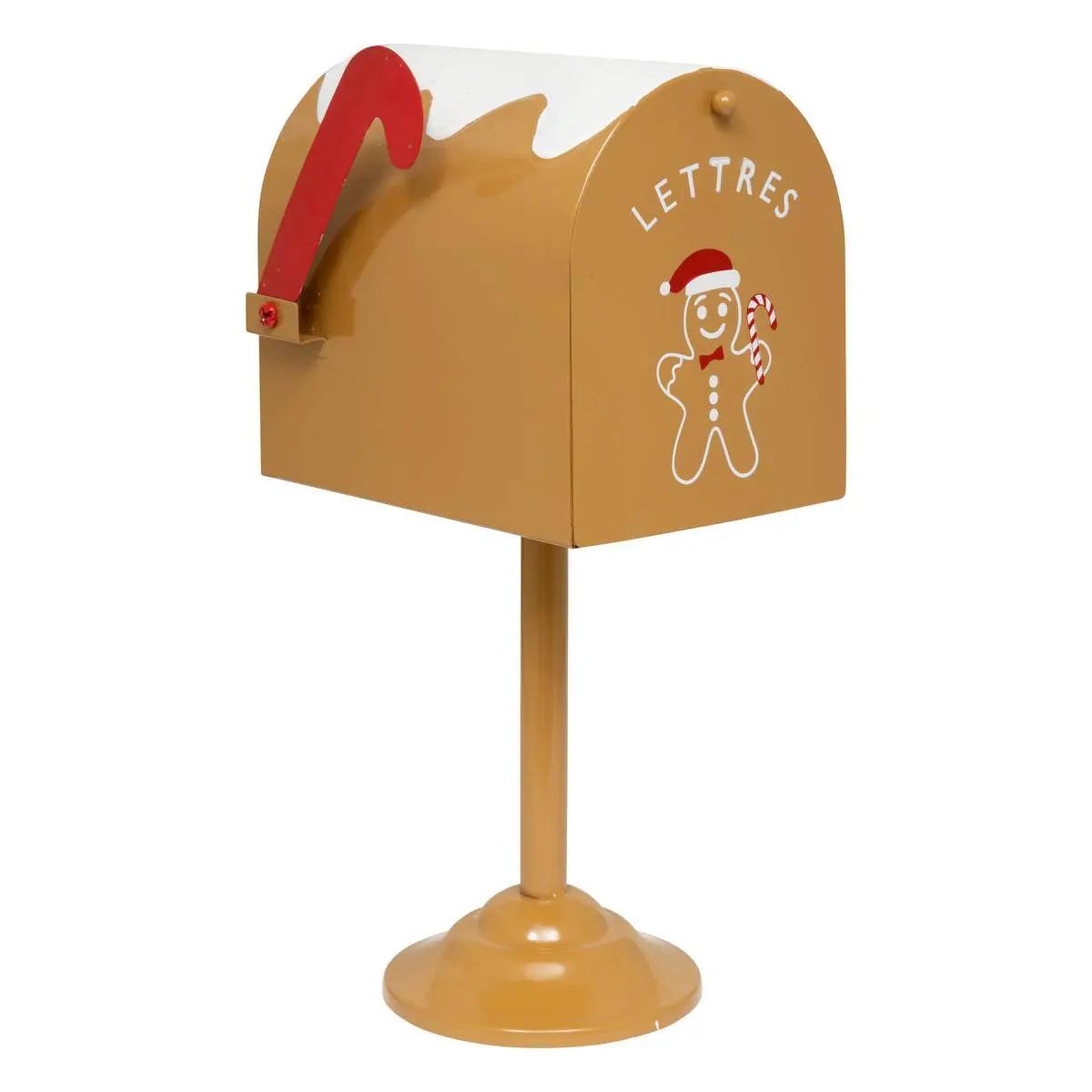 Voir la diapositive 3 : ATMOSPHERA Boîte aux lettres de noël  pain d'épice  31cm marron