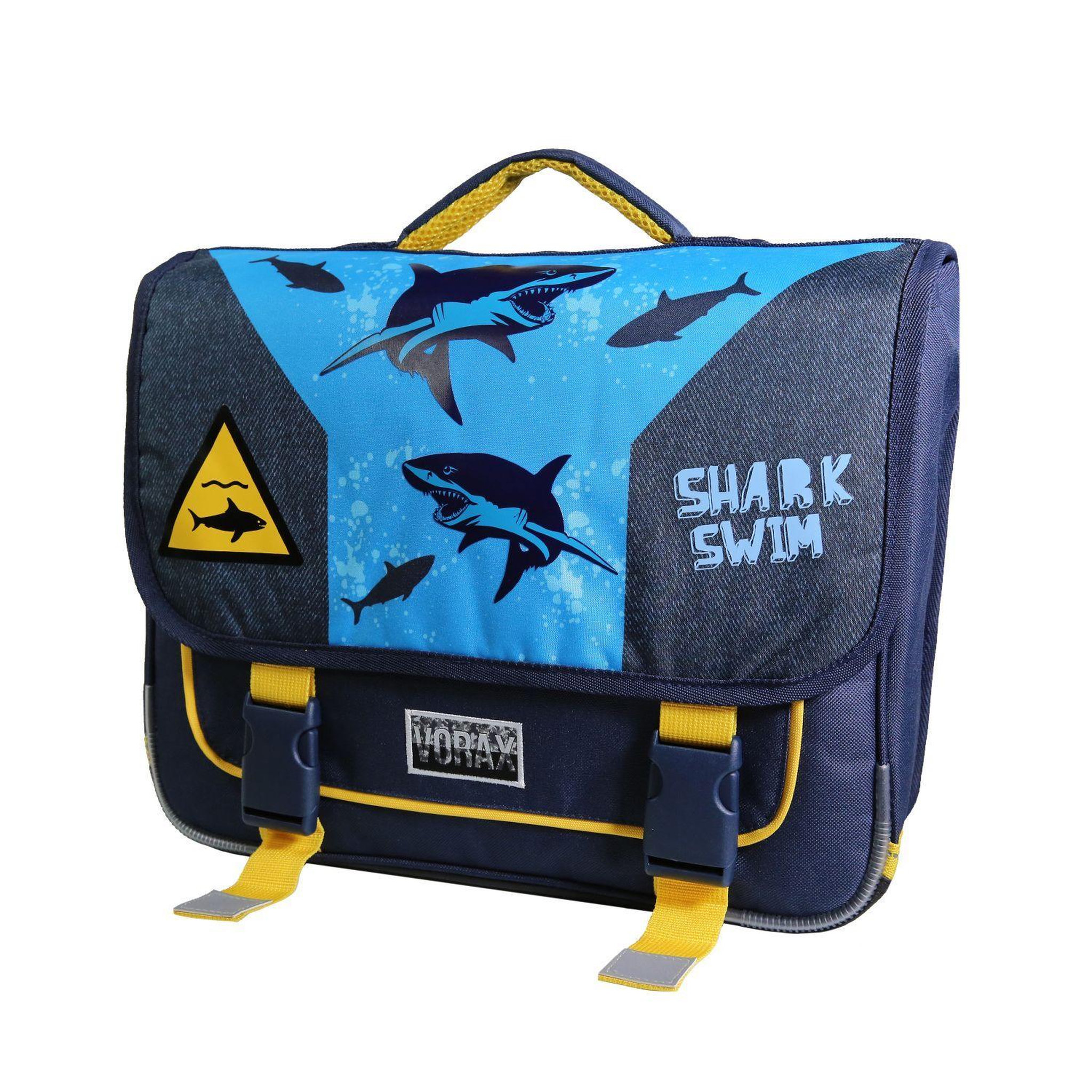 Voir la diapositive 2 : Bagtrotter BAGTROTTER Cartable 38 cm Vorax Bleu Requin