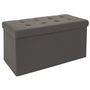 Voir la diapositive 1 : Paris Prix Banc Pliable & Coffre  Eleonor  76cm Gris