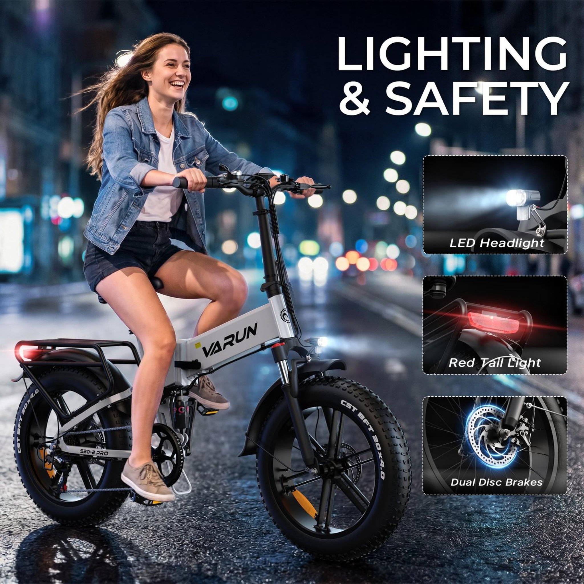 Voir la diapositive 6 : VARUN Vélo électrique pliable varun s20-2 pro