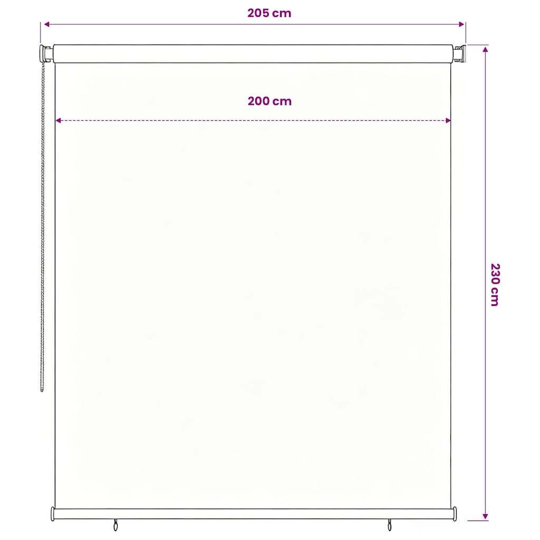 Voir la diapositive 6 : VIDAXL Store roulant d'exterieur 225 (l) x 230 (h) cm bleu hdpe