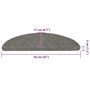Voir la diapositive 6 : VIDAXL Tapis d'escalier auto-adhesifs 20 pcs gris 56x17x3 cm