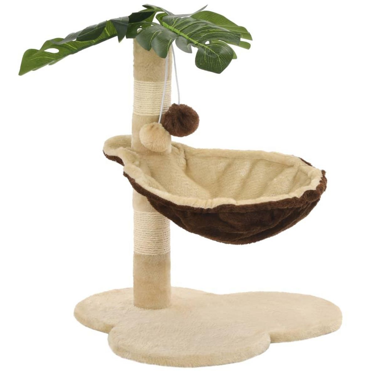 VIDAXL Arbre a chat avec griffoir en sisal 50 cm Beige et Marron