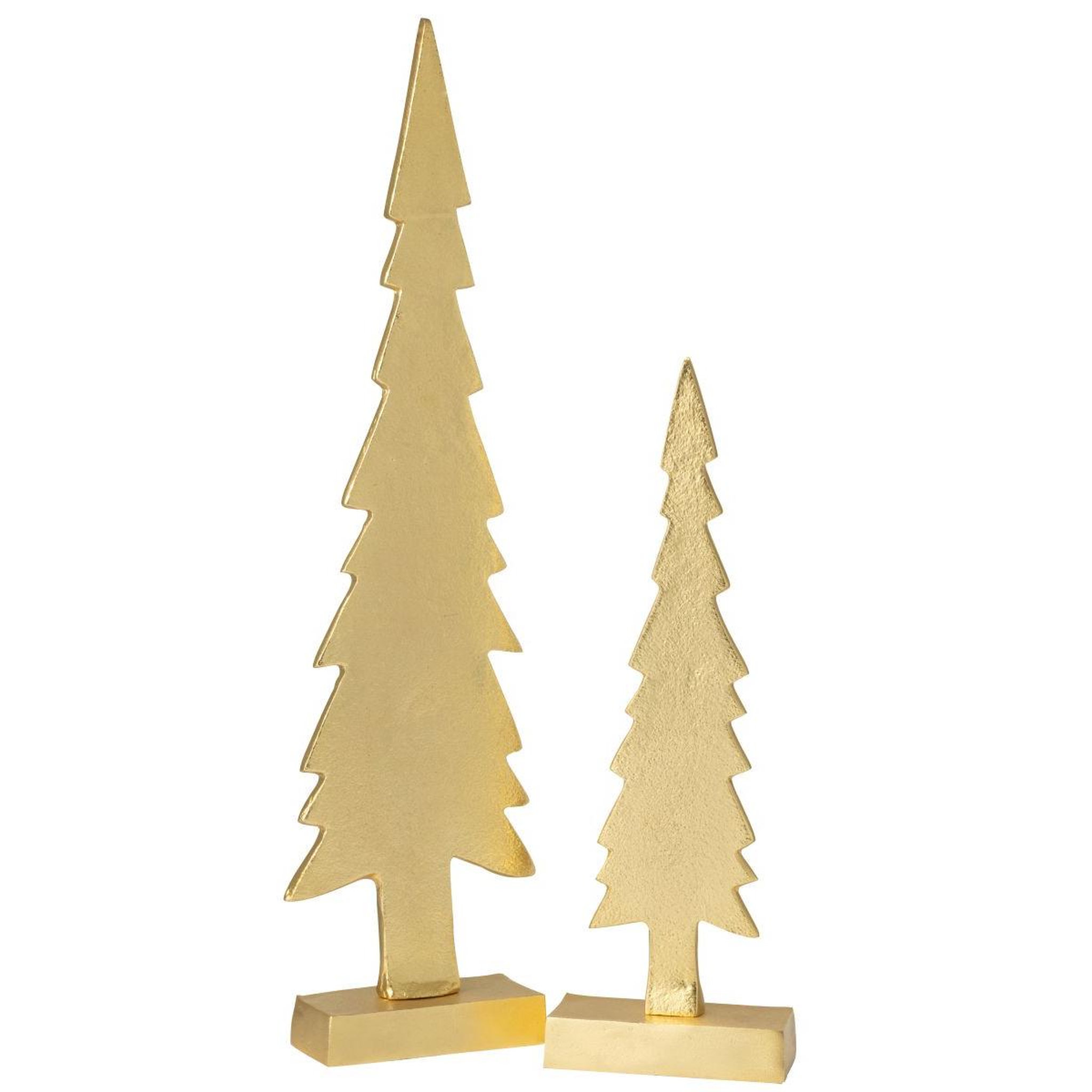 Voir la diapositive 2 : J-LINE Sapin de noël en métal  gold  32cm doré