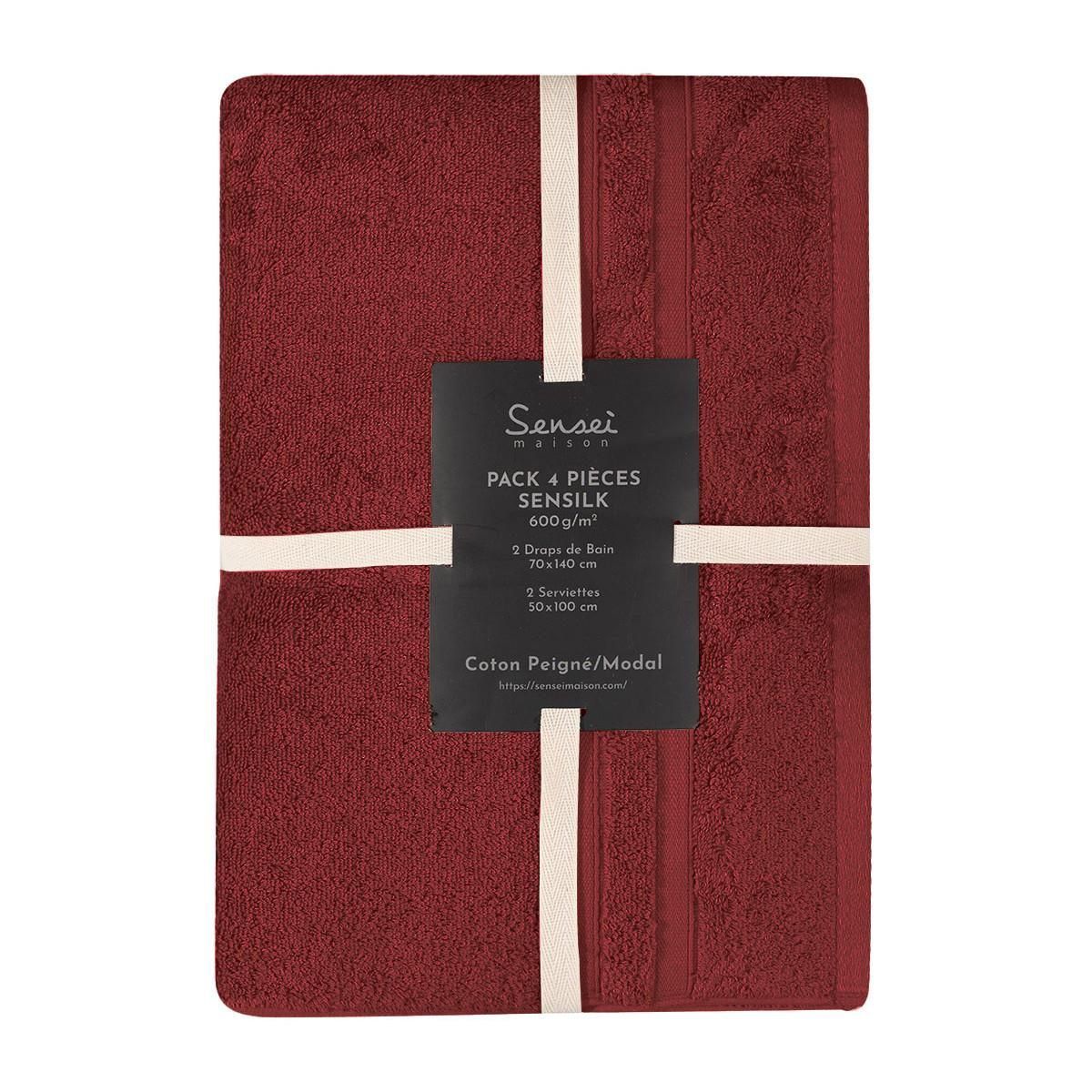 Sensei Maison Ensemble de bain 4 pièces 600 g/m² SENSILK